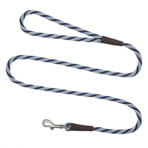 Darrahopens Pet Care > Dog Supplies Mendota Clip Leash Large - lengths 1/2in x 6ft(13mm x1.8m) Made in the USA - Twist Arctic Blue