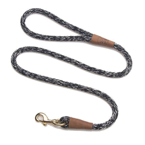 Darrahopens Pet Care > Dog Supplies Mendota Clip Leash Small - lengths 3/8in x 4ft(10mm x1.2m) Made in the USA - Salt and Pepper