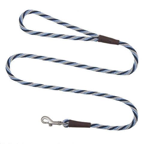 Darrahopens Pet Care > Dog Supplies Mendota Clip Leash Small - lengths 3/8in x 4ft(10mm x1.2m) Made in the USA - Twist Arctic Blue