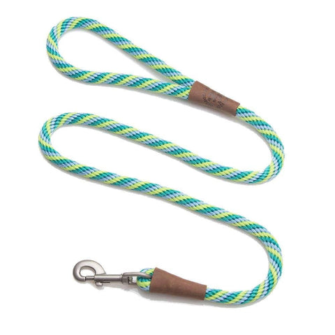 Darrahopens Pet Care > Dog Supplies Mendota Clip Leash Small - lengths 3/8in x 4ft(10mm x1.2m) Made in the USA - Twist - Seafoam