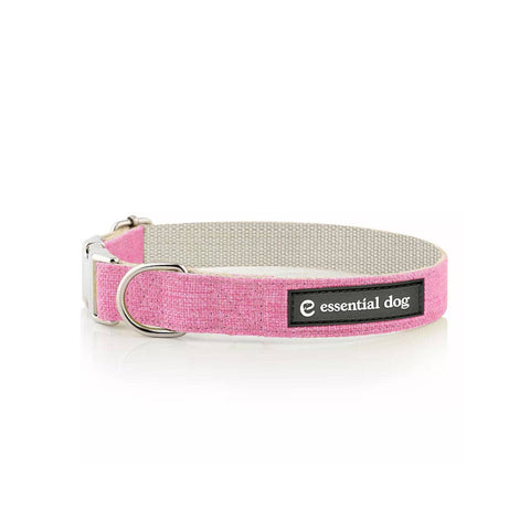 Darrahopens Pet Care > Dog Supplies Natural Hemp & Cotton Dog Collar (Pretty Pink)