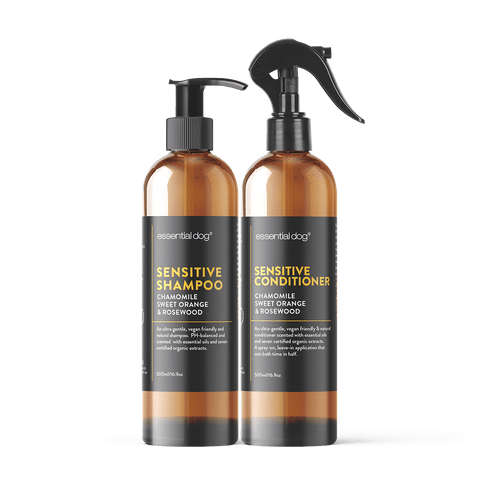 Darrahopens Pet Care > Dog Supplies Natural Sensitive Dog Shampoo & Conditioner 2 Pack (Chamomile, Sweet Orange & Rosewood)