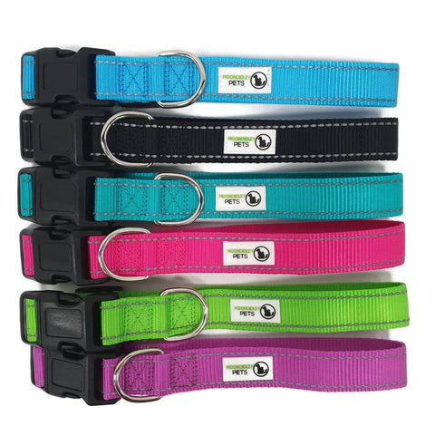 Darrahopens Pet Care > Dog Supplies Nylon w/Reflective Stitching Dog Collar Large Black