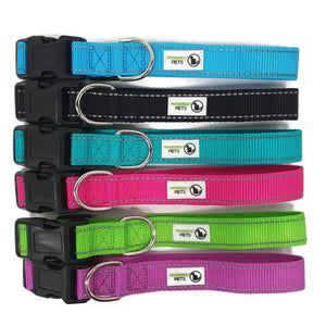 Darrahopens Pet Care > Dog Supplies Nylon w/Reflective Stitching Dog Collar Medium Turquoise