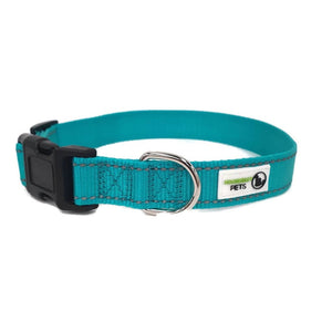 Darrahopens Pet Care > Dog Supplies Nylon w/Reflective Stitching Dog Collar Medium Turquoise