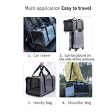 Darrahopens Pet Care > Dog Supplies Ondoing Foldable Pet Carrier Bag Cat Dog Soft Crate Cage Kennel Tent Travel Portable Car