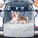 Darrahopens Pet Care > Dog Supplies Ondoing Grey Dog Car Boot Cover SUV Liner Trunk Rear Cargo Hammock Waterproof Protector