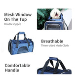 Darrahopens Pet Care > Dog Supplies Ondoing Portable Pet Carrier Tote Travel Bag Kennel Soft Dog Crate Cage Indoor Outdoor