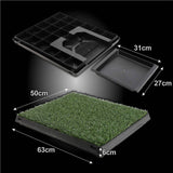 darrahopens Pet Care > Dog Supplies Paw Mate Pet Dog Potty Tray Training Toilet 63cm x 50cm + 1 Grass Mat