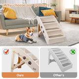 Darrahopens Pet Care > Dog Supplies Pet Dog Stairs Steps for Small Dogs with Non-Slip Pads Car Foldable Dog Ramp Dog Steps Grey