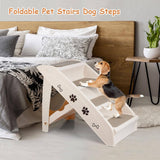 Darrahopens Pet Care > Dog Supplies Pet Dog Stairs Steps for Small Dogs with Non-Slip Pads Car Foldable Dog Ramp Dog Steps Grey