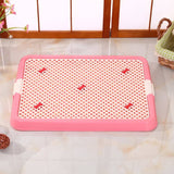 Darrahopens Pet Care > Dog Supplies Small Portable Dog Potty Training Tray Mat Pet Puppy Toilet Trays Loo Pad Pink