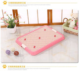 Darrahopens Pet Care > Dog Supplies Small Portable Dog Potty Training Tray Mat Pet Puppy Toilet Trays Loo Pad Pink