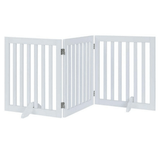 Darrahopens Pet Care > Dog Supplies Three Panel Freestanding Dog Gate, White