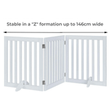 Darrahopens Pet Care > Dog Supplies Three Panel Freestanding Dog Gate, White