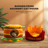 Darrahopens Pet Care > Dog Supplies Washable Hamburger Pet Cat Dogs Bed