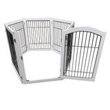 Darrahopens Pet Care > Dog Supplies Wooden Dog Pen and Six Panel Pet Gate, White