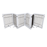 Darrahopens Pet Care > Dog Supplies Wooden Dog Pen and Six Panel Pet Gate, White