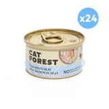 Darrahopens Pet Care > Pet Food CAT FOREST Premium Tuna White Meat With Salmon In Jelly Cat Canned Food 85G X 24