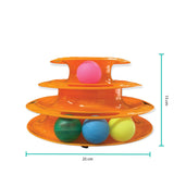 Darrahopens Pet Care > Toys Interactive Cat Track Tower 3 Level LED Ball with Light - Kitten Chase Play Toy