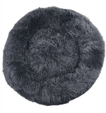 Darrahopens Pet Care YES4PETS Large Round Calming Plush Cat Dog Bed Large Comfy Puppy Fluffy Bedding Dark Grey