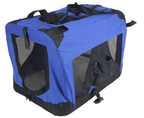 Darrahopens Pet Care YES4PETS XL Portable Foldable Pet Dog Puppy Cat Soft Crate Cage-Blue