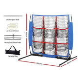 Darrahopens Sports & Fitness > Basketball & Accessories Everfit 2 in 1 Baseball Net Target Zone Rebound Net Pitching Target Hitter