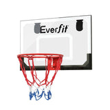 Darrahopens Sports & Fitness > Basketball & Accessories Everfit Mini Basketball Hoop Door Wall Mounted Kids Sport Backboard Indoor Black