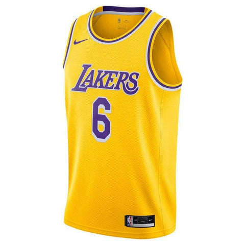 Darrahopens Sports & Fitness > Basketball & Accessories Nike Los Angeles Lakers LeBron James 2021/22 Basketball Icon Jersey Gold