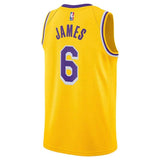 Darrahopens Sports & Fitness > Basketball & Accessories Nike Los Angeles Lakers LeBron James 2021/22 Basketball Icon Jersey Gold