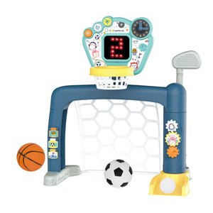 Darrahopens Sports & Fitness > Basketball & Accessories Sports World 3-in-1 Adjustable Indoor basketball, Soccer Goal, and Golf Set