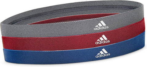 Darrahopens Sports & Fitness > Exercise, Gym and Fitness 3pcs Adidas Sports Headband Hair Bands Gym Training Fitness Yoga - Grey/Blue/Burgundy