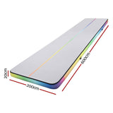 Darrahopens Sports & Fitness > Exercise, Gym and Fitness Everfit 6M Air Track Mat Inflatable Gymnastics Tumbling Mat Colourful