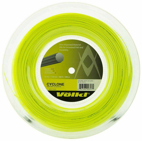 Darrahopens Sports & Fitness > Exercise, Gym and Fitness Volkl Cyclone 200m Reel Tennis Racquet Strings 16g / 1.30mm - Neon Yellow