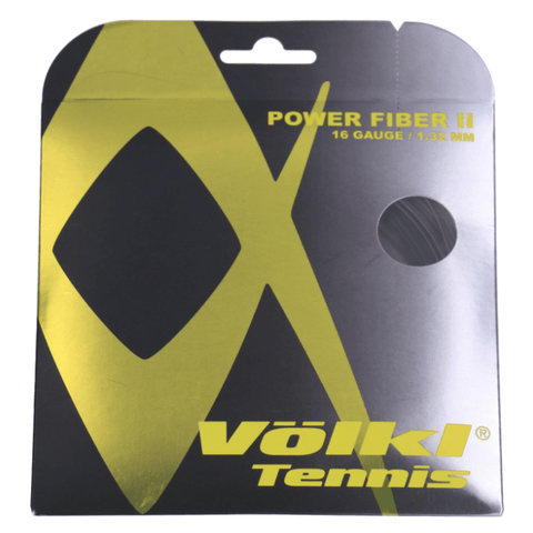 Darrahopens Sports & Fitness > Exercise, Gym and Fitness Volkl Power Fiber Black Tennis String 16/1.32 (12 M Set)