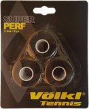 Darrahopens Sports & Fitness > Exercise, Gym and Fitness Volkl Super Perf Over Grip Overgrip Tennis Squash Badminton - 3 Pack - Black