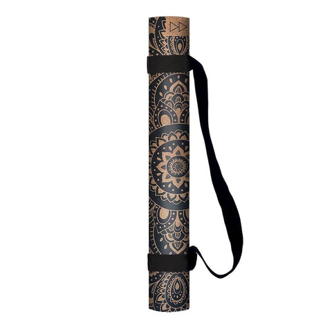 Darrahopens Sports & Fitness > Exercise, Gym and Fitness Yoga Design Lab Cork Yoga Mat 1.5mm Mandala Black