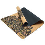 Darrahopens Sports & Fitness > Exercise, Gym and Fitness Yoga Design Lab Cork Yoga Mat 1.5mm Mandala Black