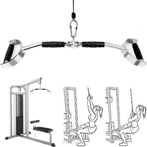 Darrahopens Sports & Fitness > Fitness Accessories 86cm Tricep Press Solid Pulldown Bar Cable Machine Revolving LAT Pull down Bar Rotating Curl Bar