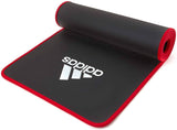 Darrahopens Sports & Fitness > Fitness Accessories Adidas Training 10mm Exercise Floor Mat Gym Thick Yoga Fitness Judo Pilates - Black/Red