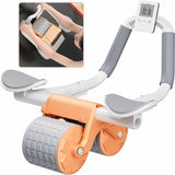 Darrahopens Sports & Fitness > Fitness Accessories Elbow Support Automatic Rebound Abdominal Wheel Plank Machine Ab Roller Abs Workout Belly Orange