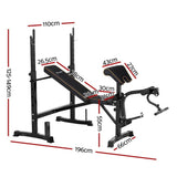 Darrahopens Sports & Fitness > Fitness Accessories Everfit 10 In 1 Weight Bench Adjustable Home Gym Station Bench Press 330KG