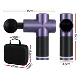 Darrahopens Sports & Fitness > Fitness Accessories Everfit 30 Speed Massage Gun 4 Head Vibration Muscle Massager Percussion Relief Purple