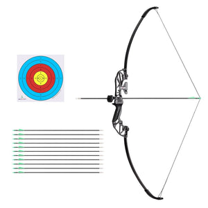 Darrahopens Sports & Fitness > Fitness Accessories Everfit 55lbs Bow Arrow Set Recurve Takedown Archery Hunting for Beginner Green