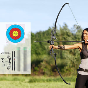 Darrahopens Sports & Fitness > Fitness Accessories Everfit 55lbs Bow Arrow Set Recurve Takedown Archery Hunting for Beginner Green