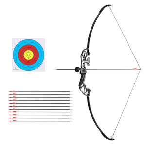 Darrahopens Sports & Fitness > Fitness Accessories Everfit 55lbs Bow Arrow Set Recurve Takedown Archery Hunting for Beginner Red