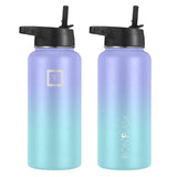 Darrahopens Sports & Fitness > Fitness Accessories Iron Flask Wide Mouth Bottle with Straw Lid, Cotton Candy, 32oz/950ml