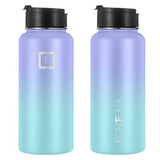 Darrahopens Sports & Fitness > Fitness Accessories Iron Flask Wide Mouth Bottle with Straw Lid, Cotton Candy, 32oz/950ml