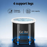 Darrahopens Sports & Fitness > Fitness Accessories Portable Ice Bath Tub 75X75CM Inflatable Cold Water Folding Bathtub Spa Massage