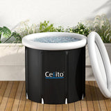 Darrahopens Sports & Fitness > Fitness Accessories Portable Ice Bath Tub 80X80CM Inflatable Folding Bathtub Spa Massage